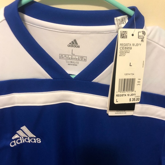 ADIDAS Soccer Jersey - Size Large Kids - NWT - Picture 3 of 3